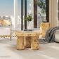 Jennifer Taylor Home Nebula 28" Coffee Table in Warm Natural Brown, , large