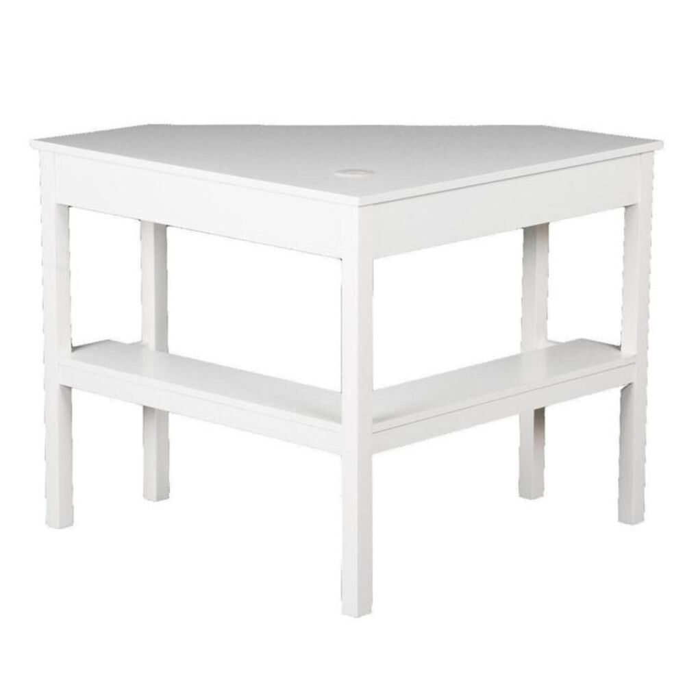 Southern Enterprises Corner Computer Desk in White Shop NFM
