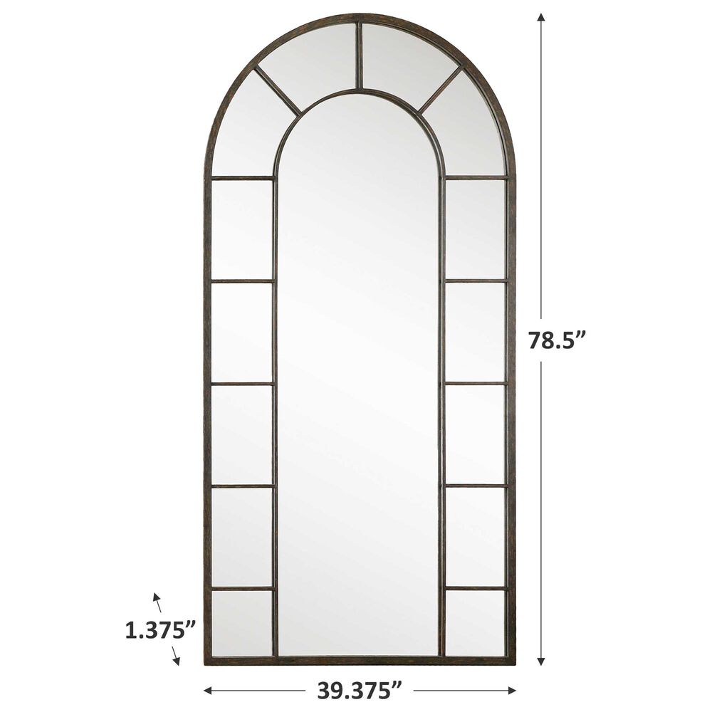 Uttermost Dillingham Arch Mirror in Aged Black, , large