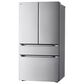 LG 29.6 Cu. Ft. 4-Door French Door with Pocket Handles Refrigerator in PrintProof Stainless Steel, , large