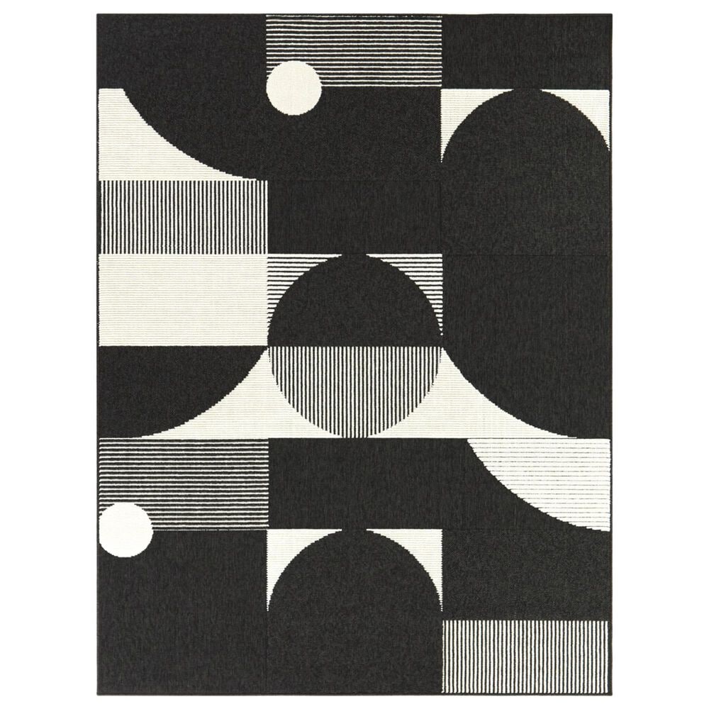 Balta Rugs Fritz 7"10" x 10" Black Indoor/Outdoor Area Rug, , large
