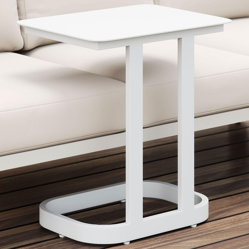 Zuo Modern Friss Patio End Table in White, , large