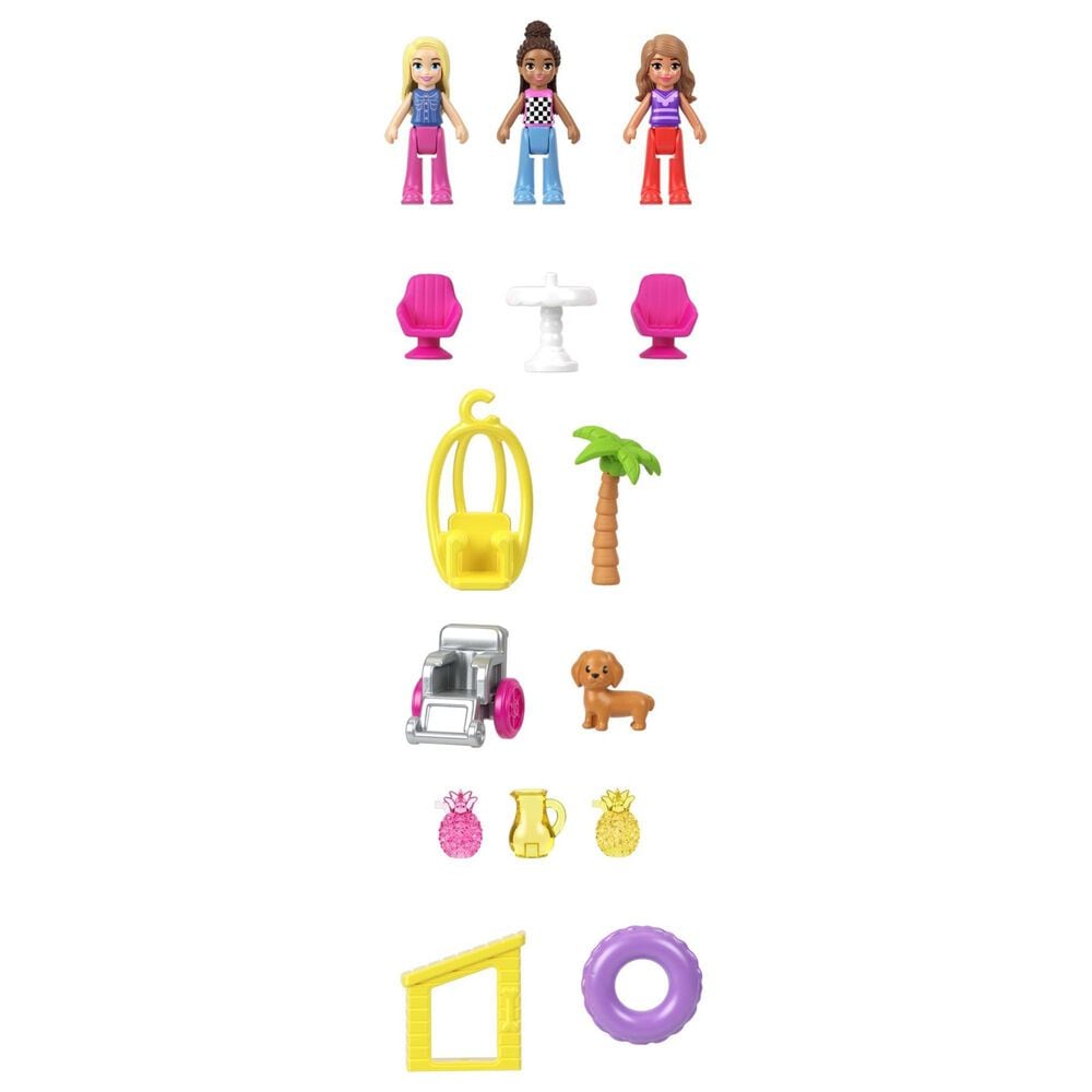 Polly Pocket Barbie Dreamhouse Playset with Three Micro Dolls and Accessories in Pink, , large