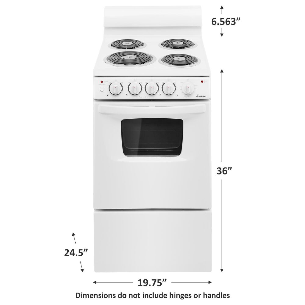 Amana 20&quot; Freestanding Electric Range in White, , large