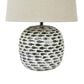 Teak Interiors Shoreline Table Lamp in Blue and White, , large
