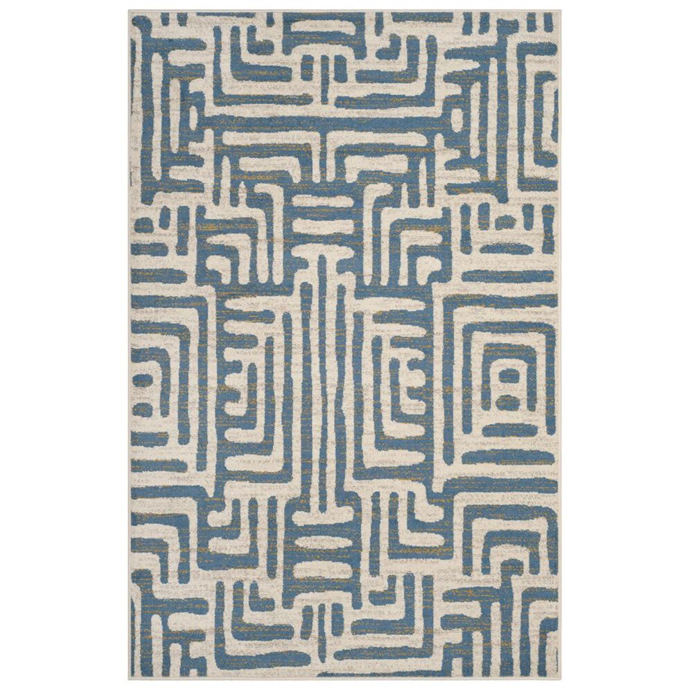 Safavieh Amsterdam AMS106C-5 5&#39;1&quot; x 7&#39;6&quot; Ivory/Light Blue Area Rug, , large