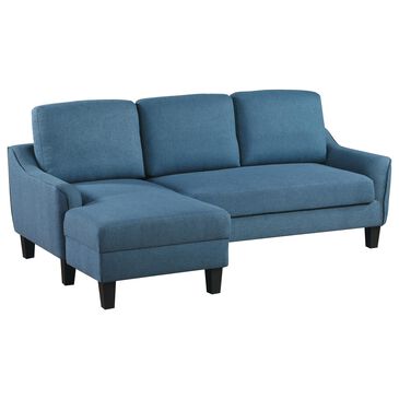 OSP Home Lester 1-Piece Stationary Sleeper Sofa Chaise in Blue, , large
