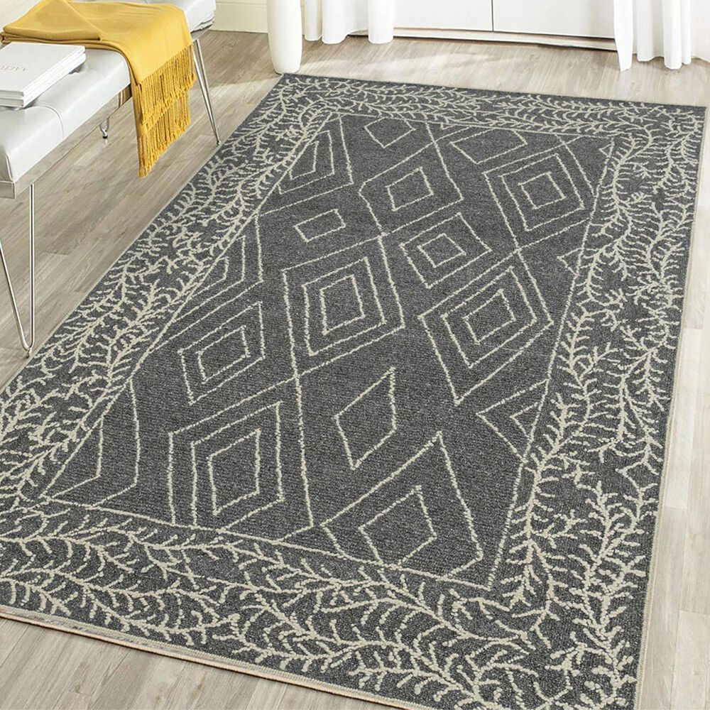 Amer Rugs Berlin 8&#39; x 10&#39; Dark Gray Area Rug, , large
