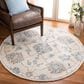 Safavieh Micro-Loop Oriental 5" Round Ivory and Grey Area Rug, , large