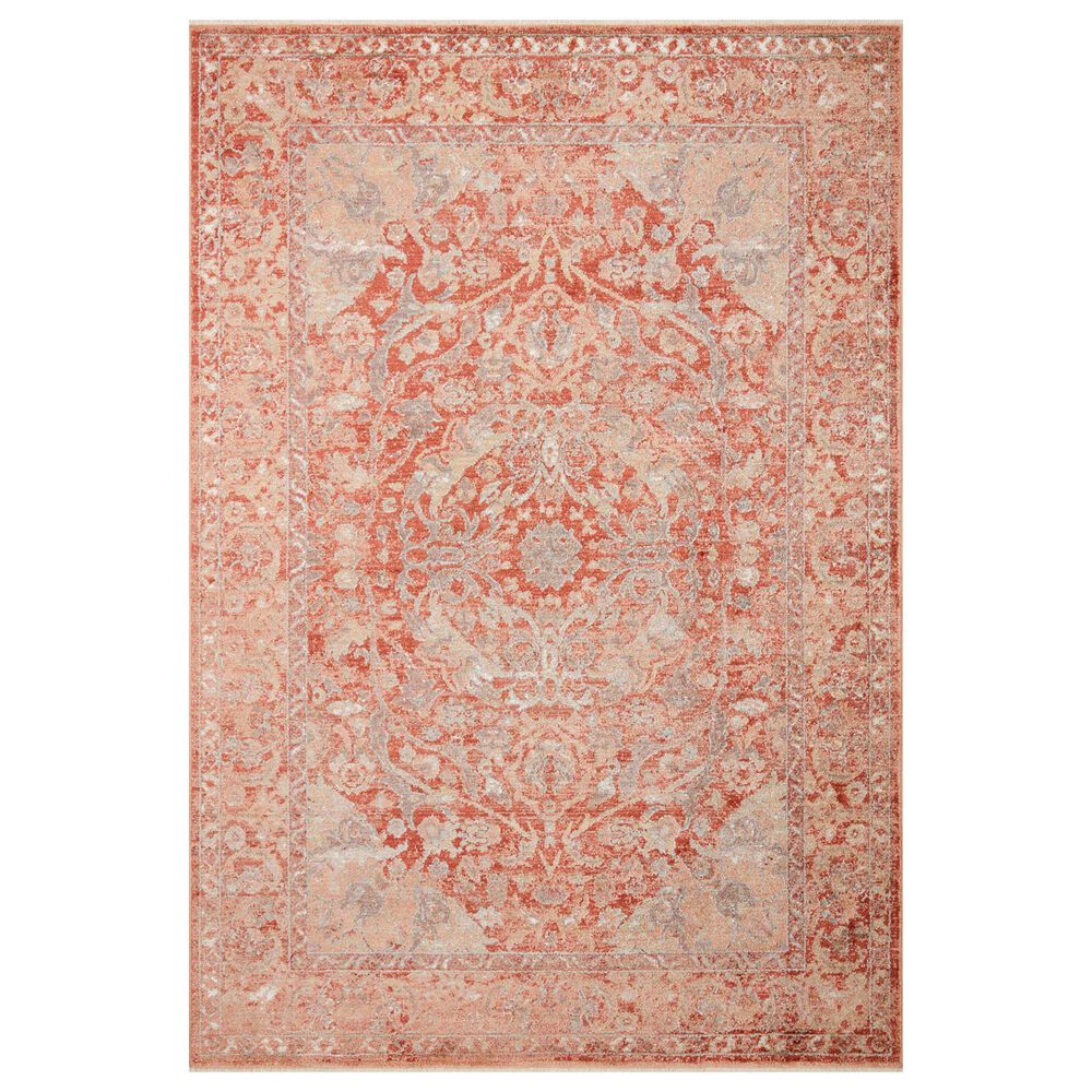 Loloi Sonnet 7"10" Round Spice and Multicolor Area Rug, , large