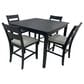 Mayberry Hill Garcia 5-Piece Rectangular Counter Dining Set in Black, , large