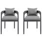 Blue River Menorca Outdoor Dining Chair in Dark Grey (Set of 2), , large