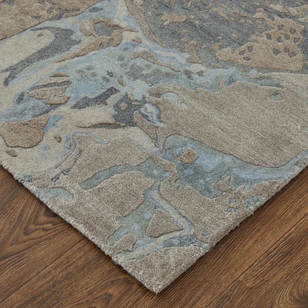Feizy Zarah 8&#39; x 10&#39; Gray and Blue Area Rug, , large