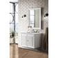 James Martin Vanities Athens 30" Single Bathroom Vanity in Glossy White with 3 cm Carrara White Marble Top and Rectangular Sink, , large