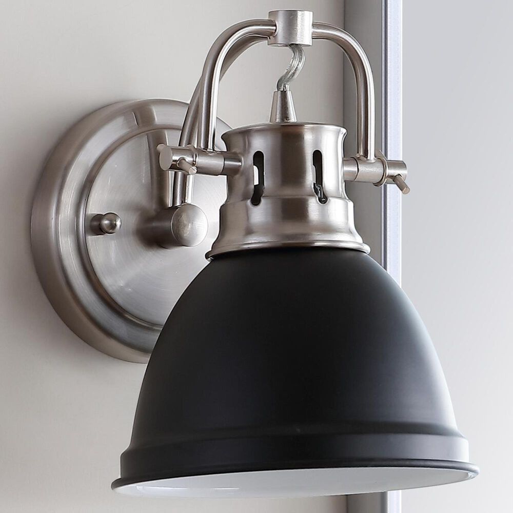 Lawson Bathroom Sconce in Brush Nickel/Black, , large
