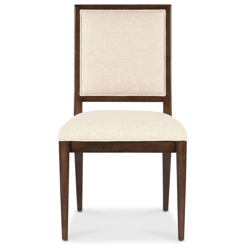 Hooker Furniture Archives Side Chair with Curate Wheat Upholstered in Classic Walnut, , large