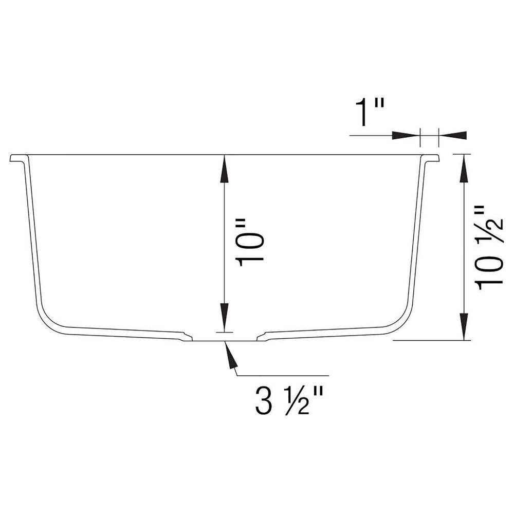 Blanco Diamond 24&quot; Single Bowl Kitchen Sink in Soft White, , large