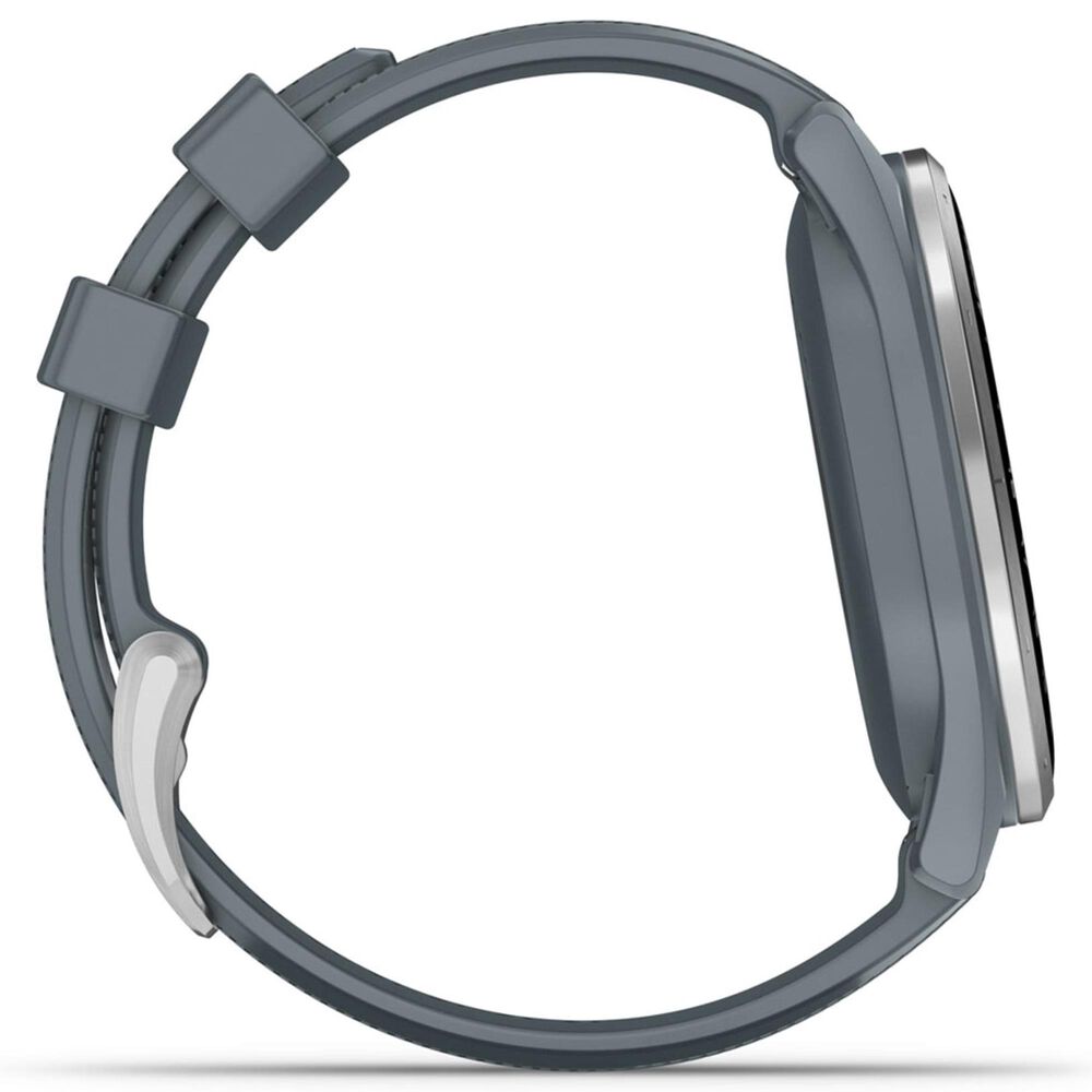 Garmin Approach S44 43mm Golf Smartwatch Silver Aluminum Bezel Case with Twilight Silicone Band, , large