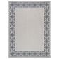 Safavieh Bermuda Floral 9" x 12" Ivory and Charcoal Indoor/Outdoor Area Performance Rug, , large