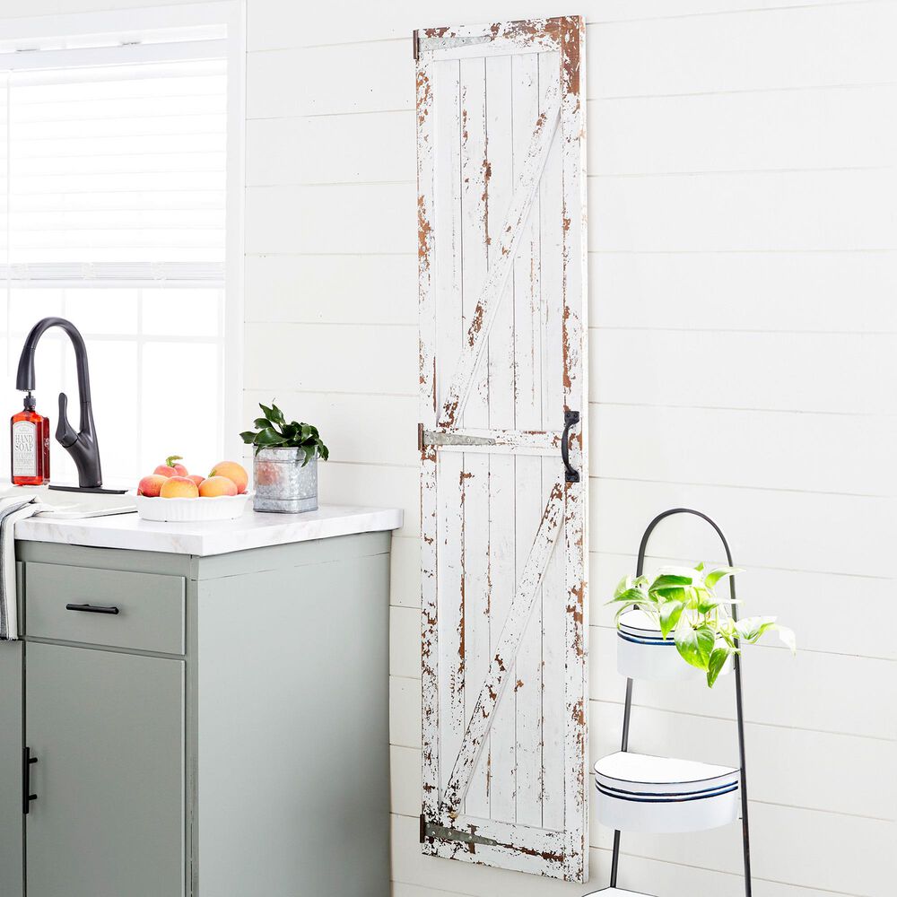 Maple and Jade 69" x 17" Wall Panel in White, , large