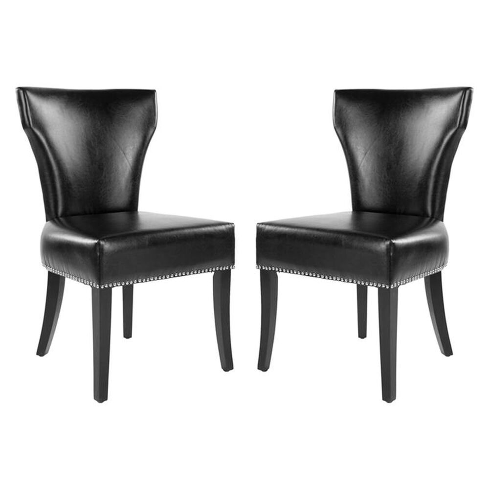 Safavieh Mercer Modern Jappic Side Chair in Black - Set of 2, , large