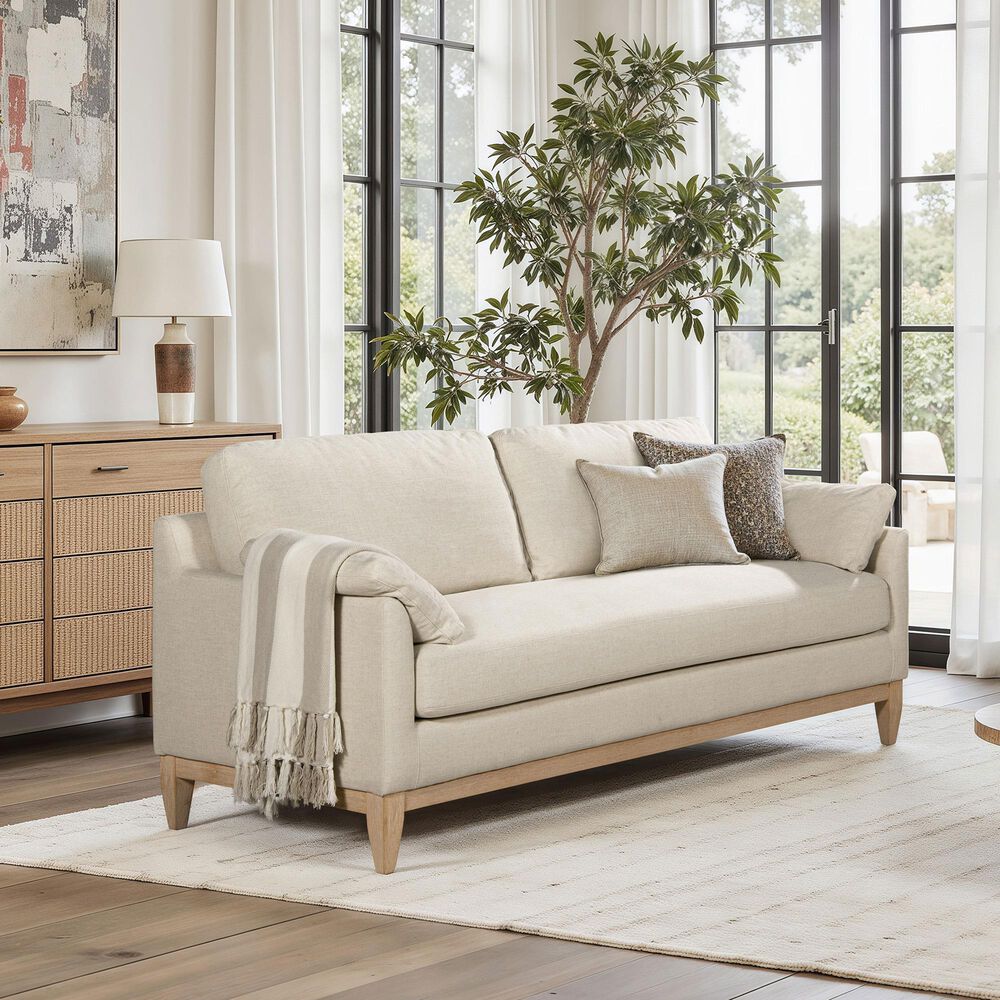 Jennifer Taylor Home Pasadena Stationary Sofa in Flax White, , large
