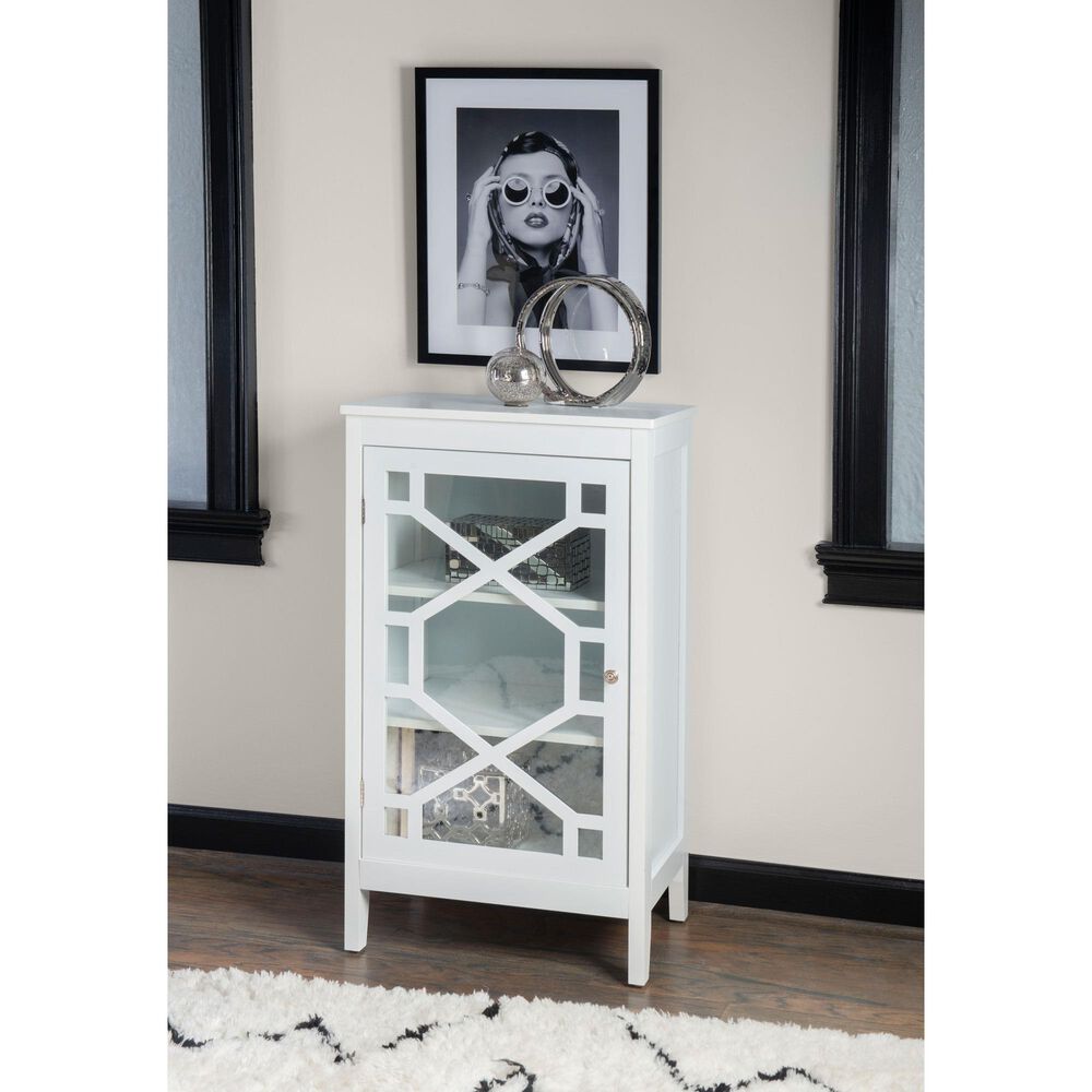 Linon Home Decor Fetti Small Cabinet in White, , large