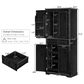 HOMLUX 71" Tall Kitchen Pantry Cabinet with 3 Pull Out Cabinet Organizers, Farmhouse Embossed Texture Storage Cabinet with 6 Door Shelves, 2 Drawers, Freestanding Cupboard for Kitchen, Dining Room Black, , large