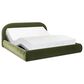 Jennifer Taylor Home Archie Puffy Grounded King Upholstered Platform Bed in Olive Green, , large