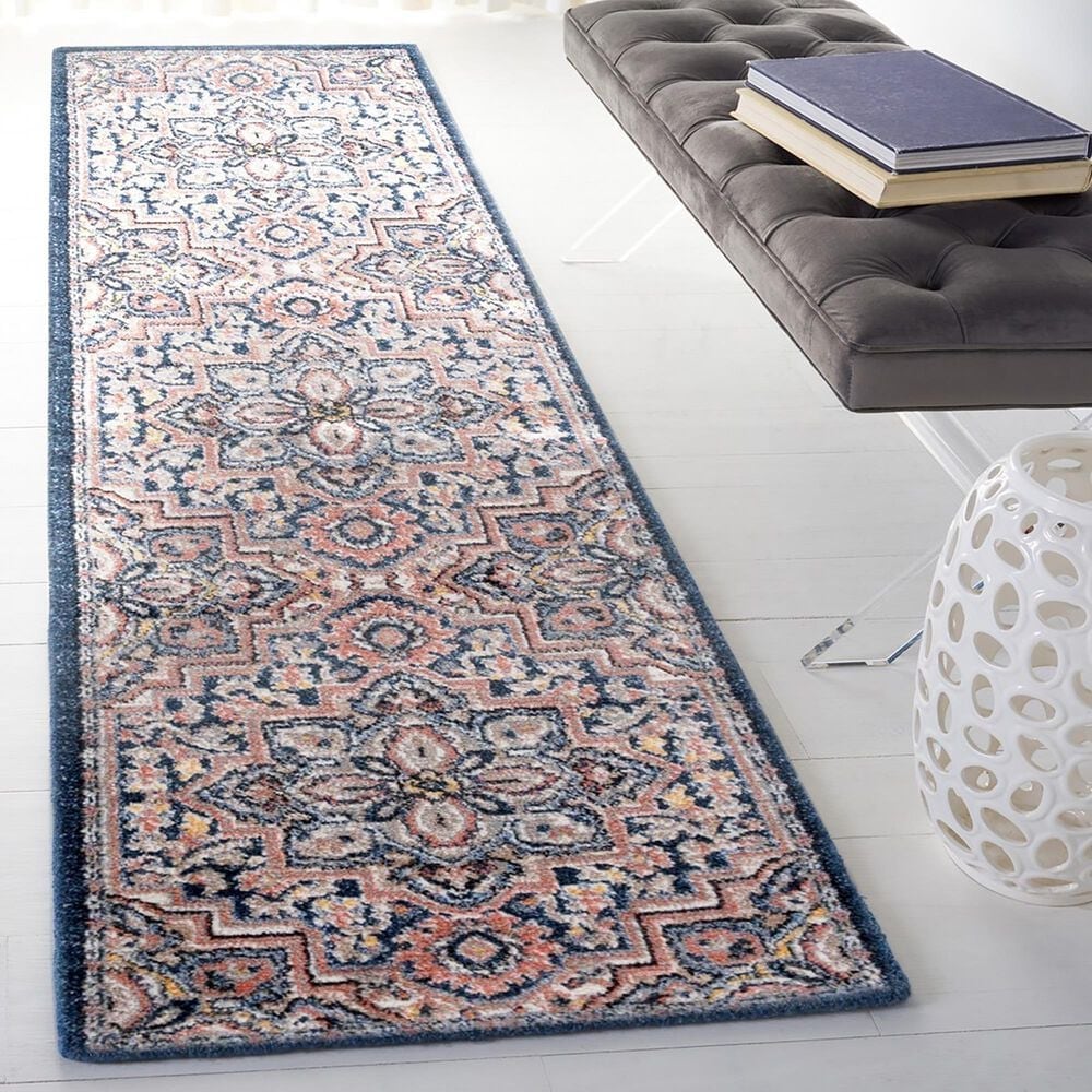 Safavieh Astoria 2&#39;2&quot; x 8&#39; Blue and Beige Runner, , large