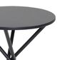 Hearth and Haven 3-Piece Outdoor Round Bistro Set with Beige Cushion in Black, , large