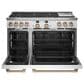 Cafe 8.25 Cu. Ft. Freestanding Dual Fuel Range with Double Oven in Matte White and Brushed Bronze, , large