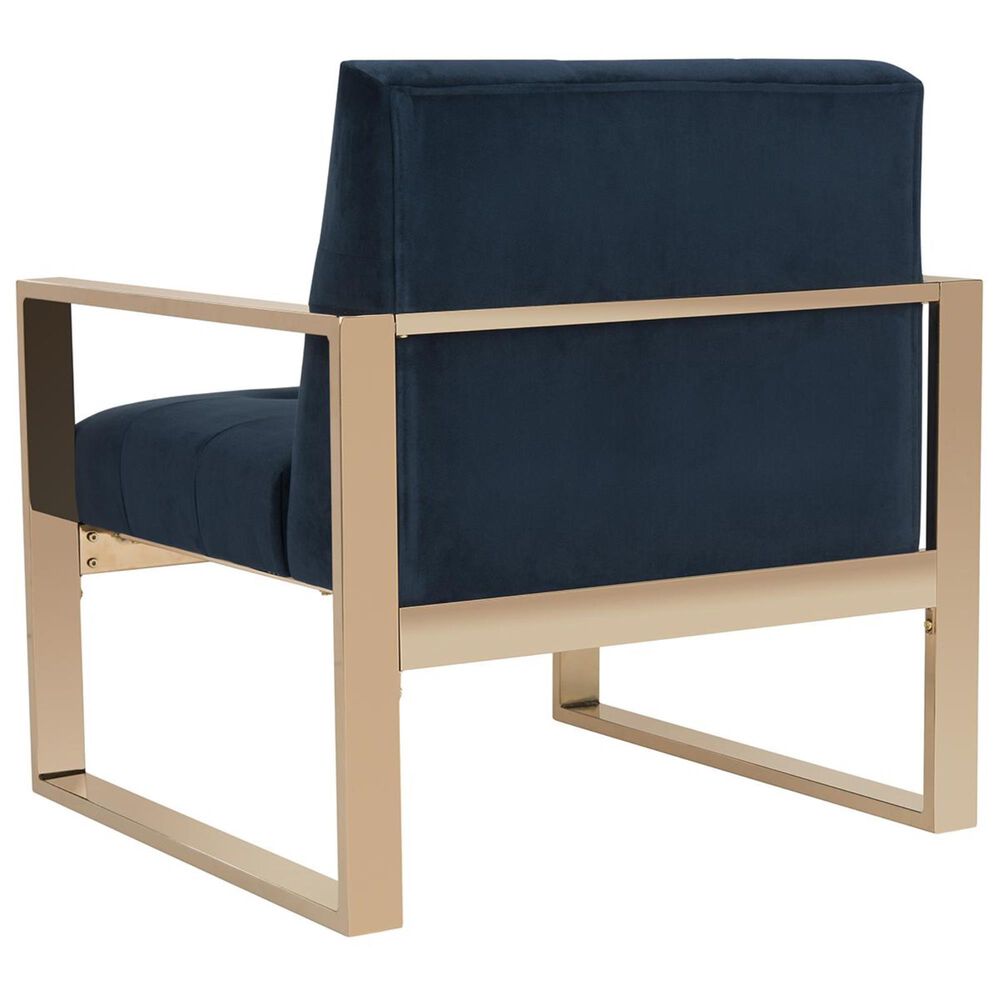 Safavieh Vasco Accent Chair in Navy Velvet, , large