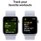 Apple Watch SE GPS 44mm Silver Aluminum Case with Blue Cloud Sport Loop, , large