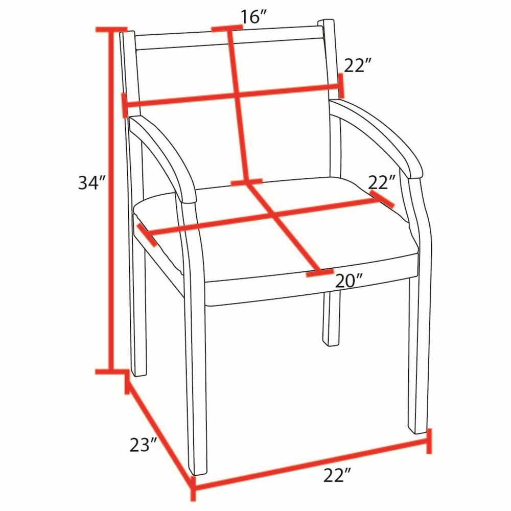 Regency Global Sourcing Regent WallGuard Guest and Reception Side Chair with Black Cushion in Noble Oak, , large
