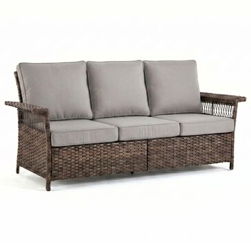 Sunwell Garden Patio Wicker Sofa in Gray, , large