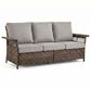 Sunwell Garden Patio Wicker Sofa in Gray, , large