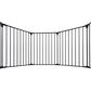 HOMLUX 6-Panel Adjustable Pet Gate in Black, , large