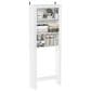 HOMLUX 63" Over the Toilet Storage Cabinet with 3 Open Shelve and Reinforced Leg in White, , large