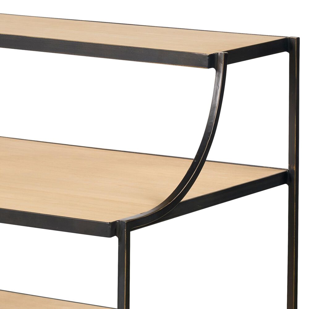 Century Open Sky Chairside Table in Natural and Bronze, , large