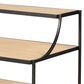 Century Open Sky Chairside Table in Natural and Bronze, , large
