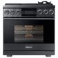 Dacor Modernist 36" Pro Gas Range with Natural Gas in Graphite Stainless Steel, , large