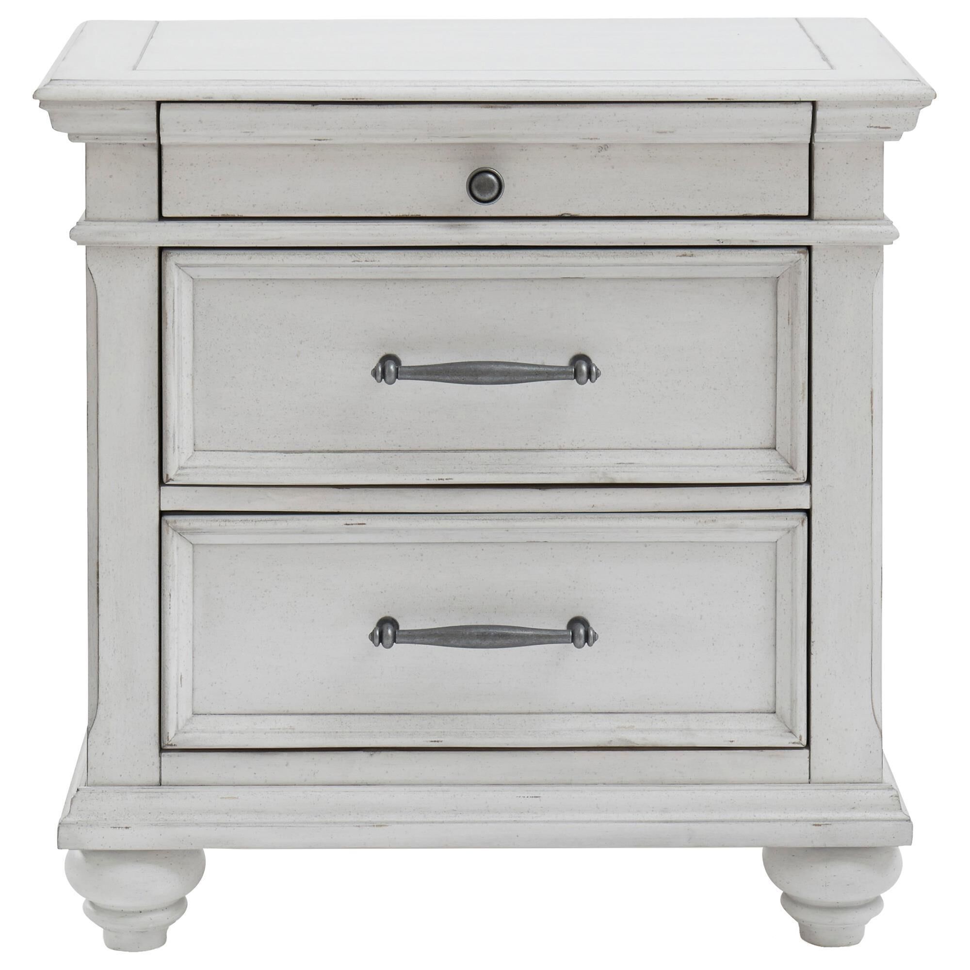 Ashley Kanwyn 3-Piece Queen Storage Bedroom Set in Whitewash