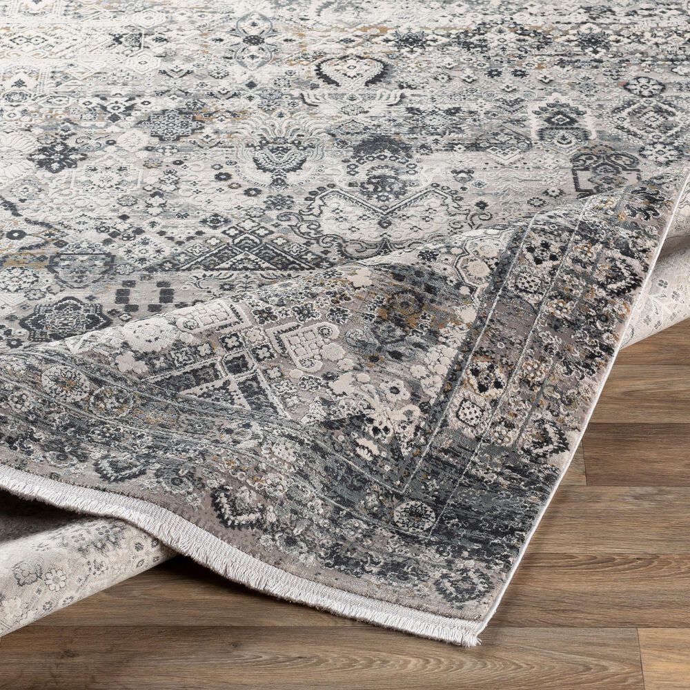 Surya Solar 10&#39; x 14&#39; Gray, Light Gray, Charcoal, Black and Mustard Area Rug, , large