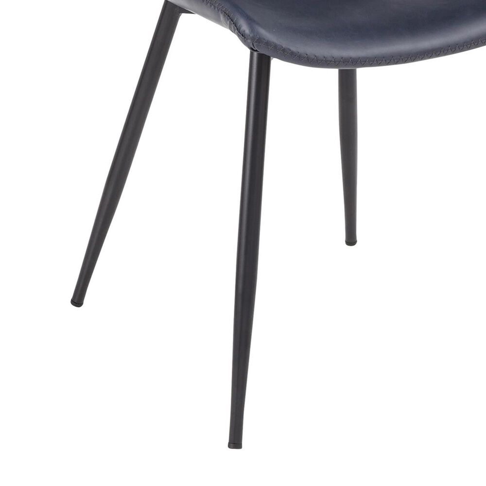 LumiSource Durango Side Chair with Blue Upholstered in Black (Set of 2), , large