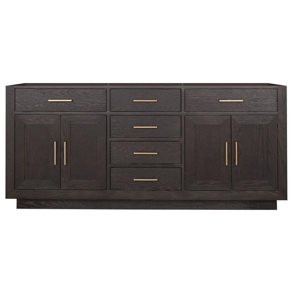 Lexora Home Abbey 72&quot; Double Bathroom Vanity in Brown Oak with 2 cm White Cultured Marble Top and Rectangular Sinks, , large