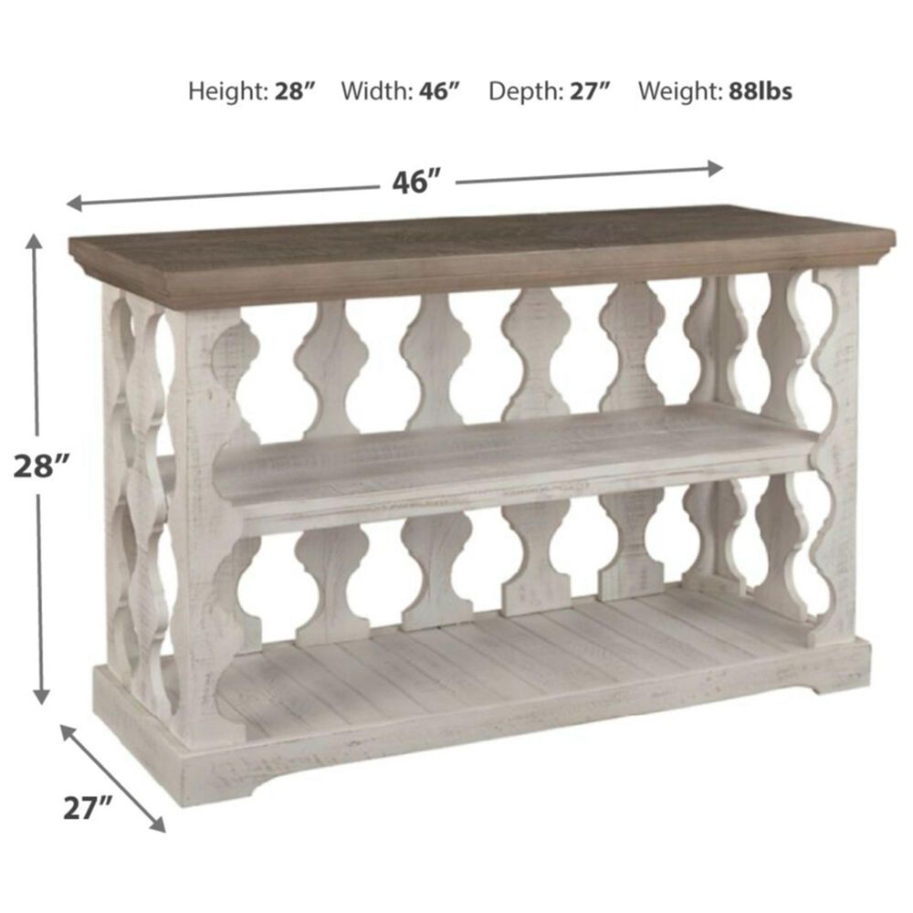 Ashley Havalance Console Sofa Table in Weathered Gray and Vintage White, , large