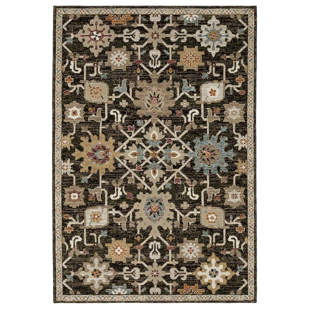 Oriental Weavers Andorra 6"7" x 9"6" Brown and Multicolor Area Rug, , large