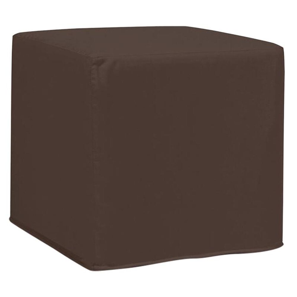 Howard Elliott No Tip Block Ottoman in Seascape Chocolate, , large