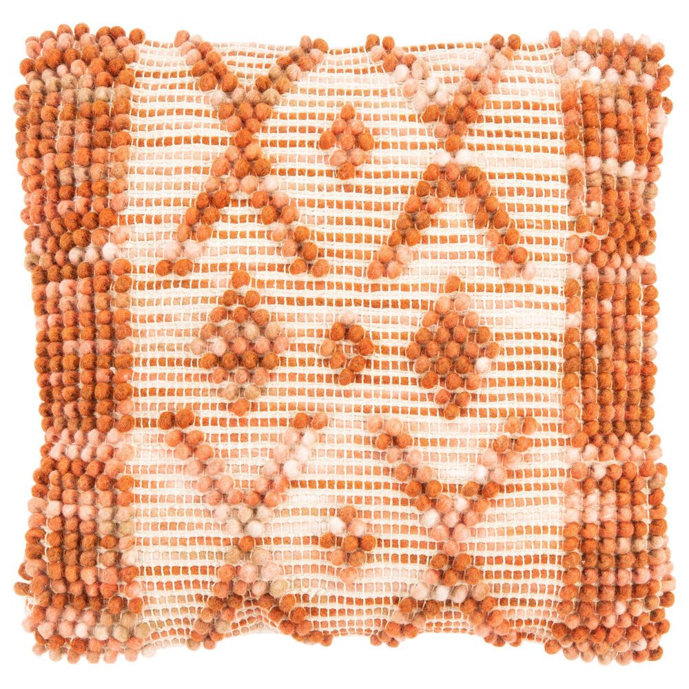 Safavieh Baird 20" Pillow in Rust, , large